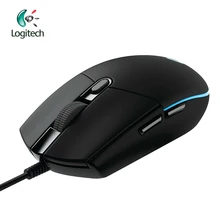 Оригинальный logitech G102 игровая проводная мышь оптическая Проводная игровая Поддержка мыши для настольных ПК/ноутбук Поддержка windows 10/8/7/vista