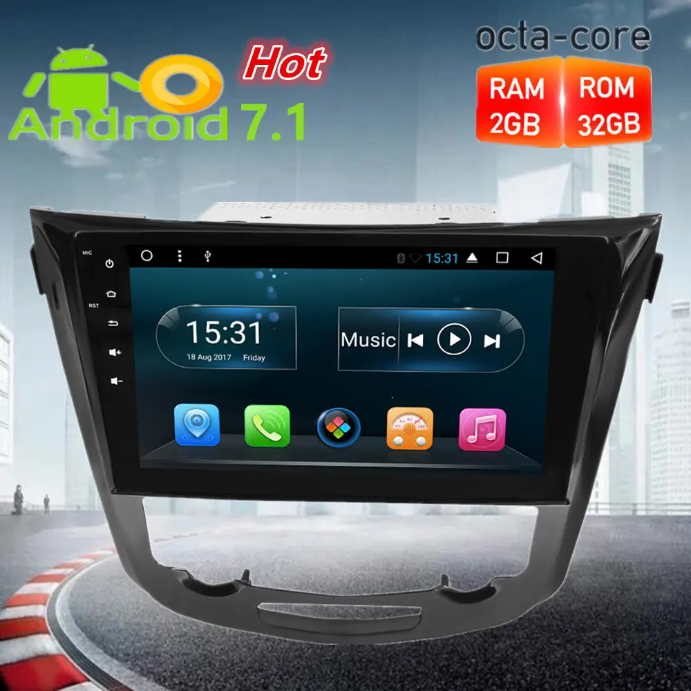 10 Octa Core Android7 1 Car Radio GPS Navigation font b Multimedia b font Player Stereo