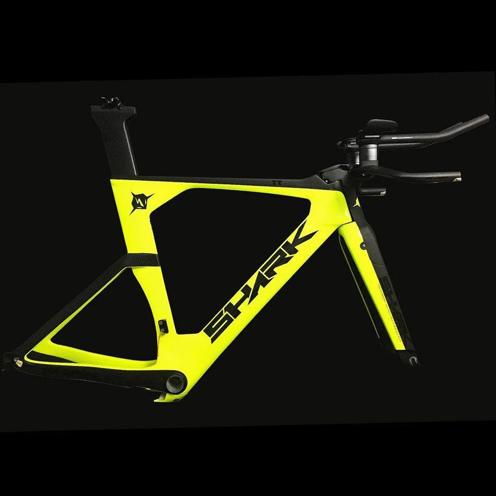 Buy Carbon Fiber TT Bike Frame Yellow Painting With