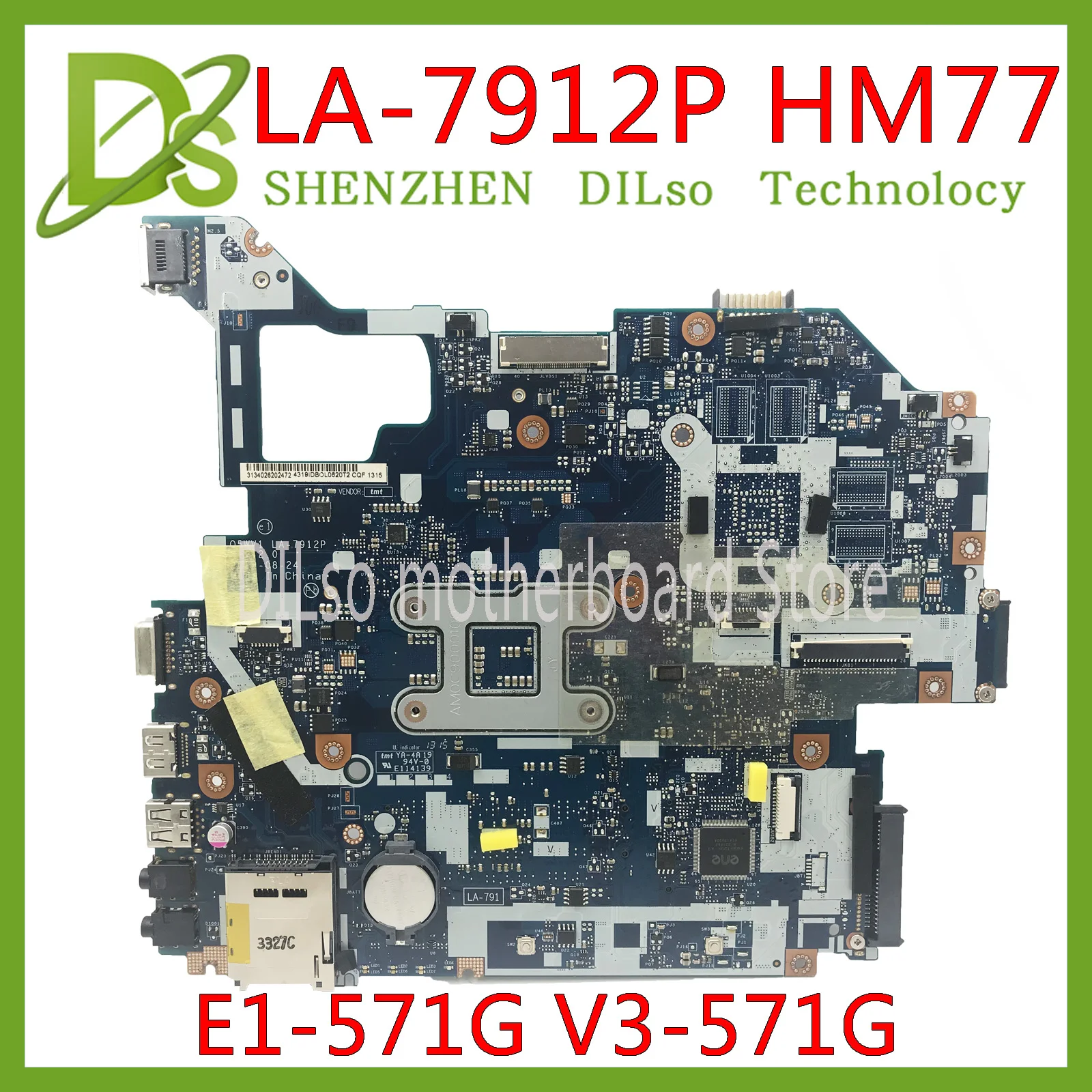 KEFU LA-7912P اللوحة لشركة أيسر NE56R V3-571 E1-531 E1-571G NV56R اللوحة المحمول Q5WTC Q5WVH Q5WV1 LA-7912P HM77 اختبار