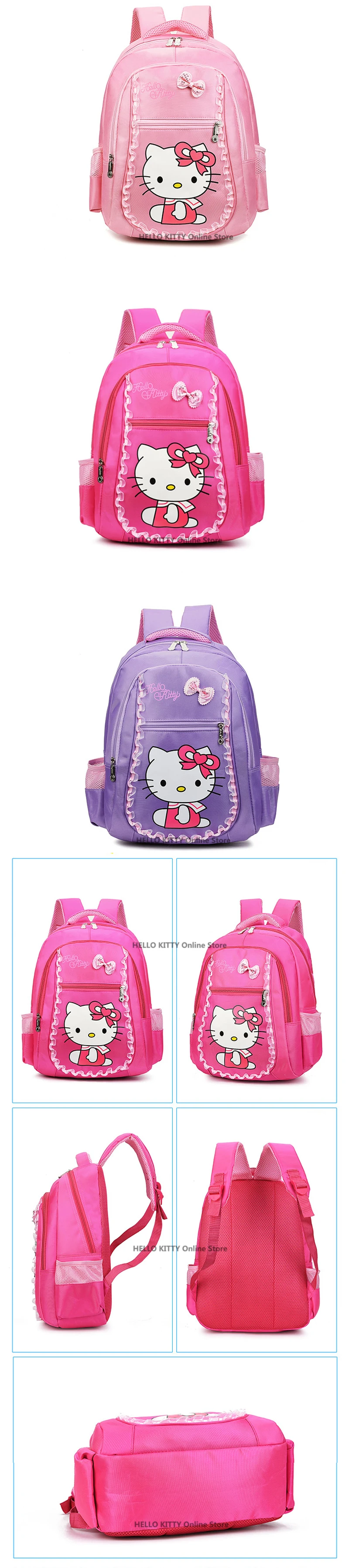 Kawaii Мультяшные Розовые hello kitty Рюкзаки милые Мультяшные детские KT рюкзаки для девочек детские школьные сумки детские подарки хорошее качество