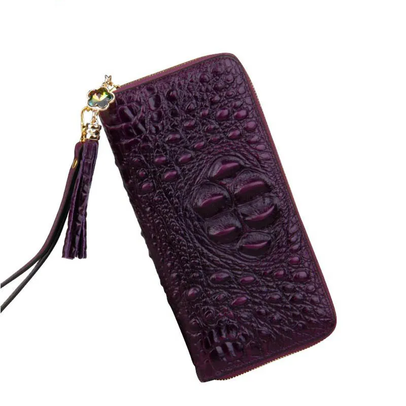 

LUOFEIHUA Genuine Leather Women's bag 2019 new crocodile leather long wallet Designer bag
