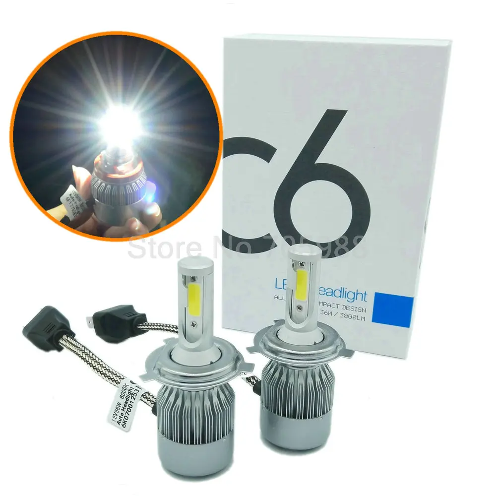 Prix pour COB 72 W 7600LM H4 LED Headligh haute et faible faisceau salut/bas Auto projecteur voiture LED Kit DRL brouillard lumière 9007 9004 h13 h7 h11 h8 CE ROHS Prix pour COB 72 W 7600LM H4 LED Headligh haute et faible faisceau salut/bas Auto projecteur voiture LED Kit DRL brouillard lumière 9007 9004 h13 h7 h11 h8 CE ROHS
