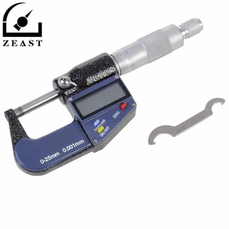 

Digital Micrometer Professional 0-25mm Electronic Outside Micrometer Carbide Tip 0.001mm Resolution Measure Tools with Box
