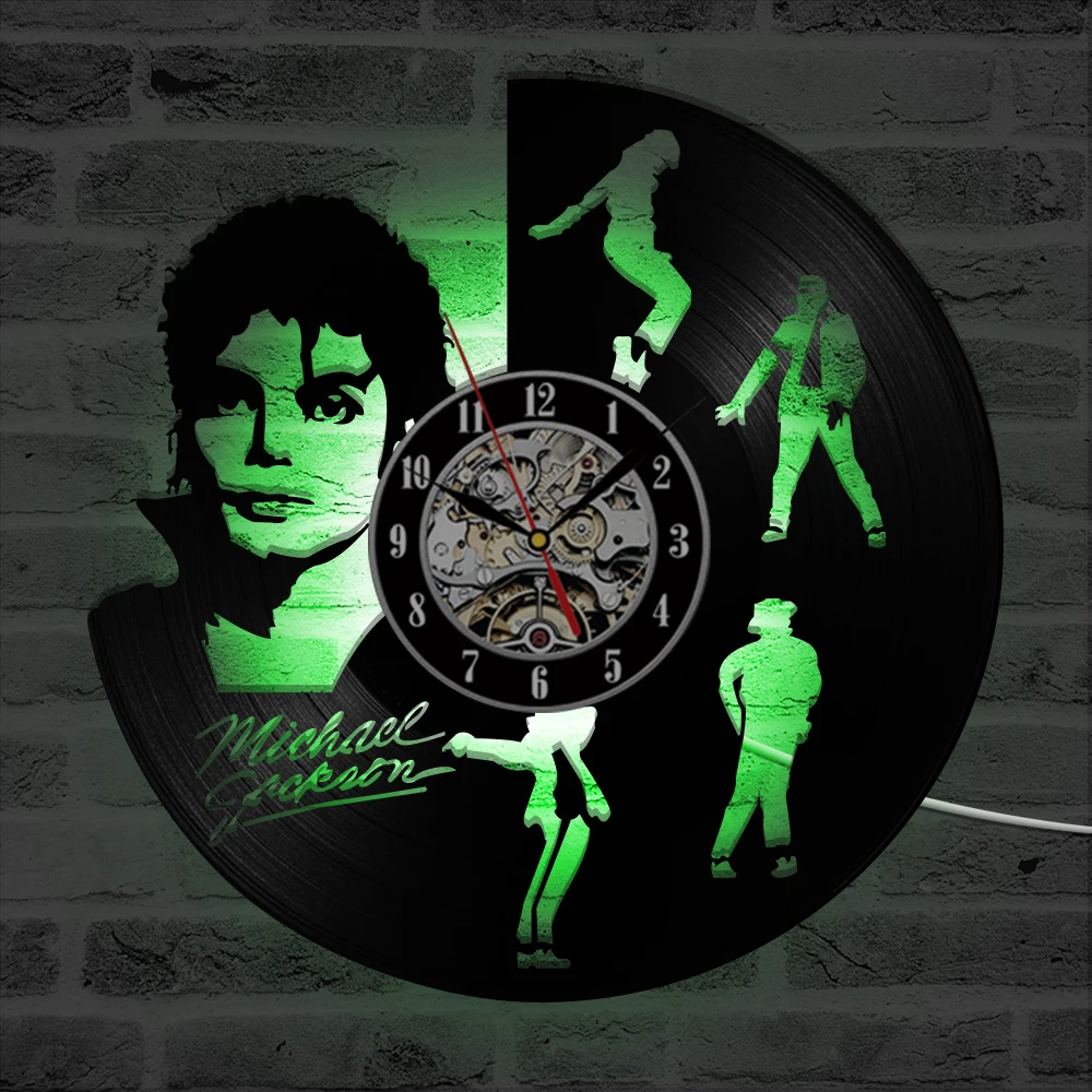 Details about   LED Vinyl Clock Michael Jackson LED Wall Decor Art Clock Original Gift 1542 