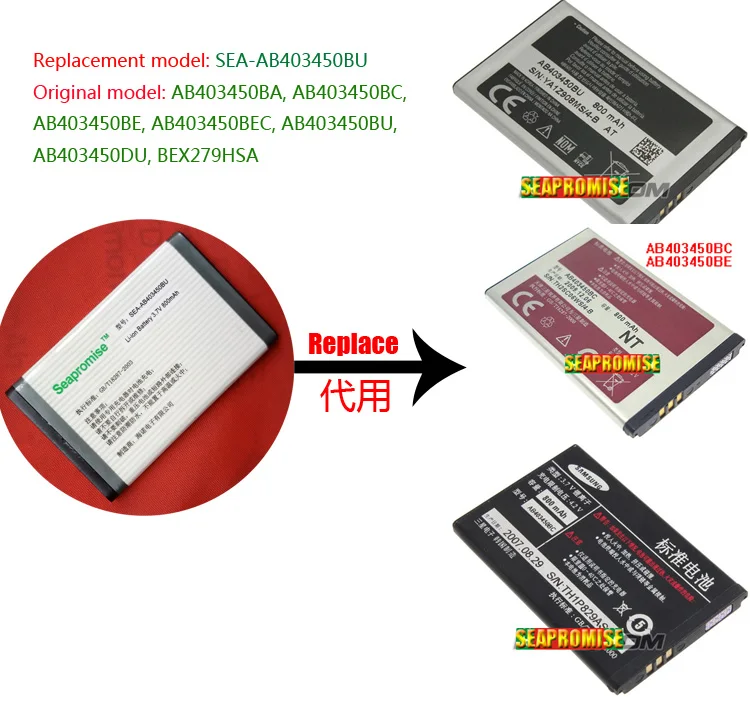 Розничная AB403450BU батарея для SAMSUNG GT-E2510 GT-E2550, GT-M3510, GT-S3500, GT-S3500c GT-S3500i GT-S3550M, GT-S5050