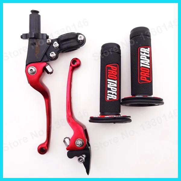 Мягкие резиновые рукоятки для рук Pit Dirt Bike+ красный ASV складные сцепные рычаги MX мотокросса TTR