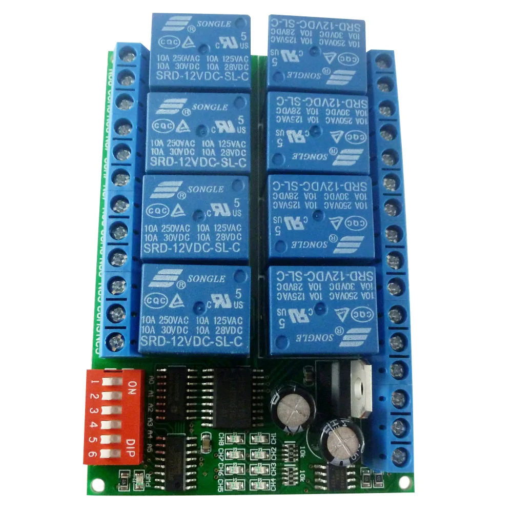 

Switch Relay Module DC 12V Board Professional 8 Channel Multifunction Circuit Electrical Control Programmable RS485 Assortment