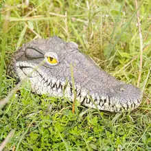 Плавающая голова крокодила сад Пруд бассейн Реалистичная вода особенности украшения бассейн орнамент плавающая Смола Крокодил голова сад