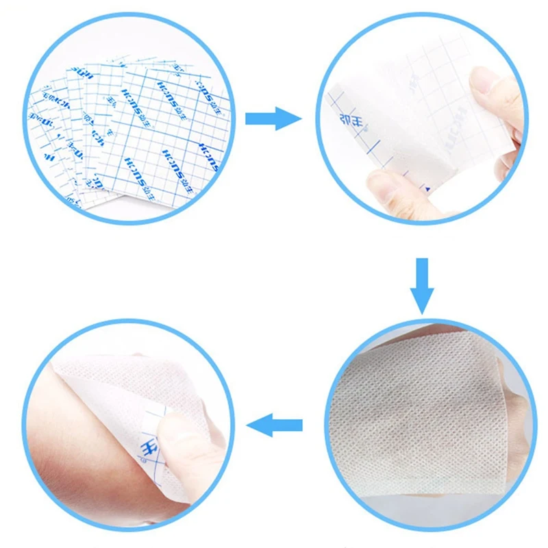 Waterproof Transparent Adhesive Wound Dressing Medical Fixation Tape Bandage