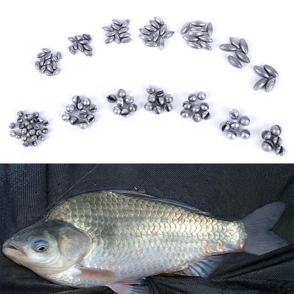 

Fishing Angling Lead Weight Split Shot Rig Sinkers 0.35g-2 with Box Case Drop shipping