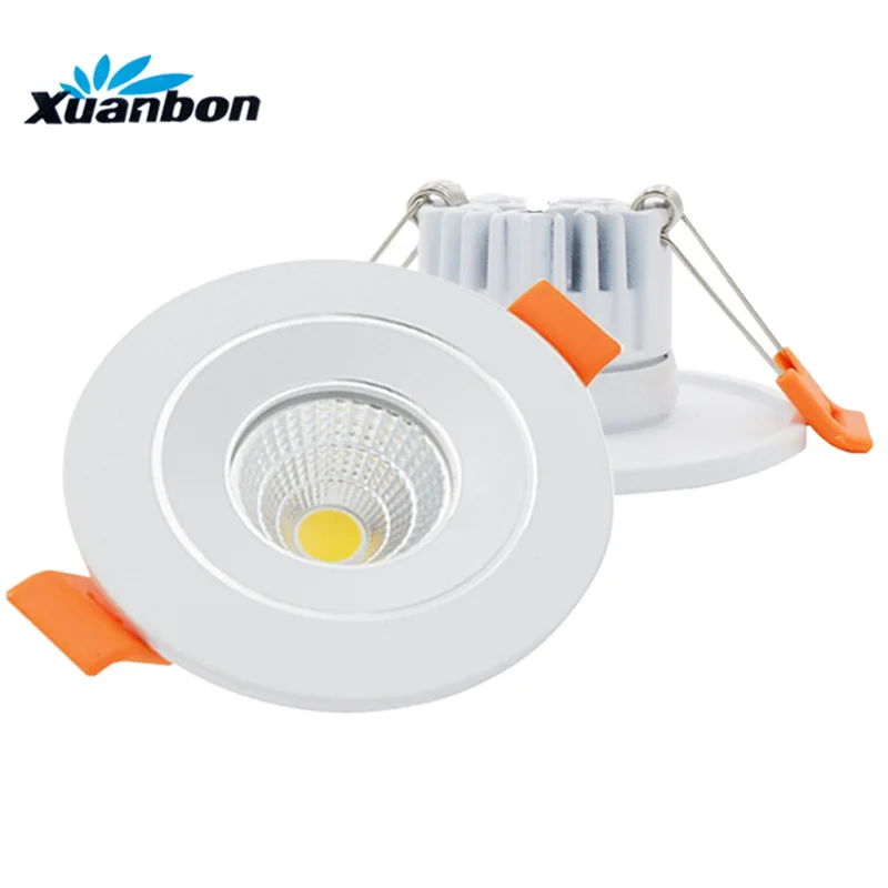 Dimmable LED Downlight 3W 5W Round COB Recessed Lamp 220V 230V 110V Led Bulb Bedroom Kitchen Indoor LED Spot Lighting