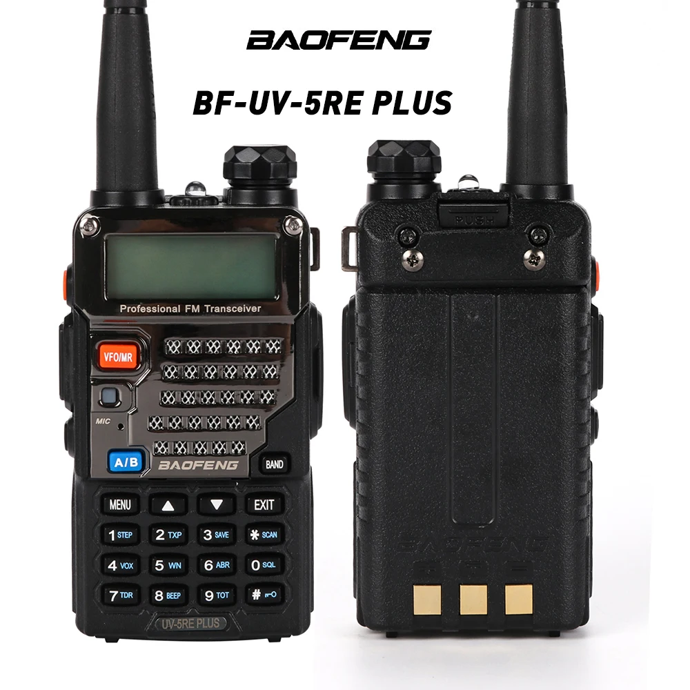 Baofeng BF-UV-5RE Plus Walkie Talkie Dual-Dand VHF/UHF CTCSS& CDCSS двухсторонняя рация 136-174 МГц/400-520 Гц ЖК-дисплей