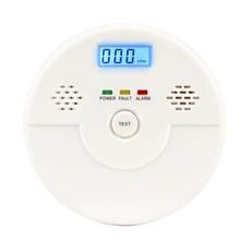 CO газовый датчик, детектор работает один встроенный 85 дБ сирена звук независимая угарная окись Предупреждение тревоги Детектор lcd