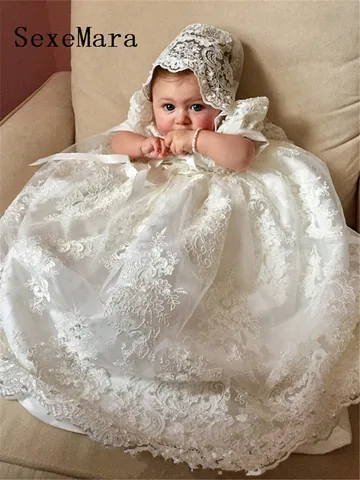 vestido longo batizado bebe
