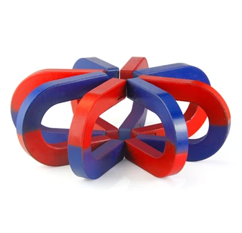 

2-20 pieces Magnetic Teaching Tool Magnet Bar type magnet 61x53x28x12 mm blue red Toy magnet educational magnet bar