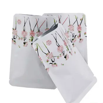 

100pcs White Sundries Storages Waterproof Grip Self Seal Zip Lock Aluminum Foil Plastic Zipper Bags Reclosable Kitchen Supplies