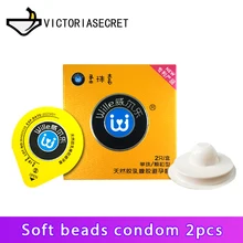 2 Pcs Single Bead Condom Penis Sleeve G Point Large Grains Wolf Tooth Penis Ring Adult Toys For Men Cock Condoms Sex Toys Dildo