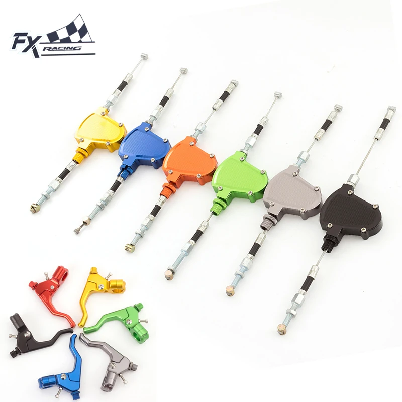 FXCNC 7/8 Motorcycle Dirt Stunt Clutch Lever Pull Cable System For