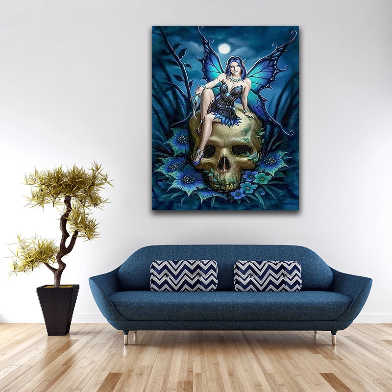 

DIY colorings pictures by numbers with colors Flower butterfly fairy picture drawing painting by numbers framed Home