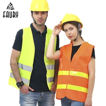 

High Visibility Reflective Warning Vest Working Clothes Day Night Protective Vest for Running Cycling Traffic Safety 10 Colors