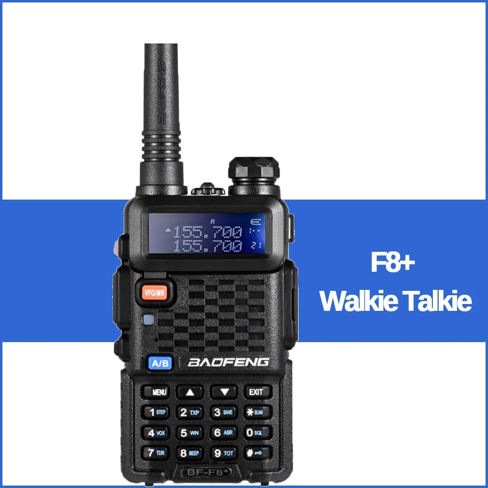 Baofeng F8+ Walkie Talkie 10 км VHF UHF Двухдиапазонный портативный радиоприемопередатчик портативный cb Ham Радио Talkie Walkie двухстороннее радио