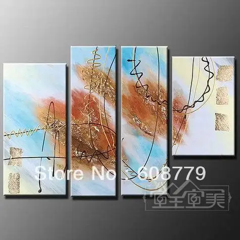 

2012 Latest 100% Handmade Elegant Design 4 Panels Group Painting LRGP0016