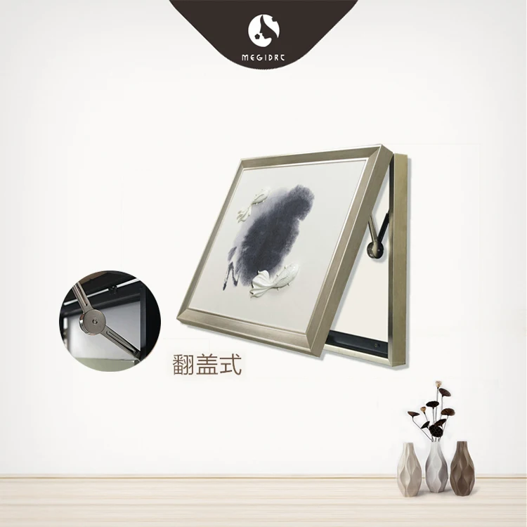 Ceramic Fish Ink Art On Wood Panel Electric Box Cover Modern Style
