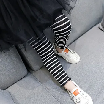 

New Baby Girls Stripe Print Pants Leggings Children Cute Stretchy Warm Trousers Bottoms For Girls