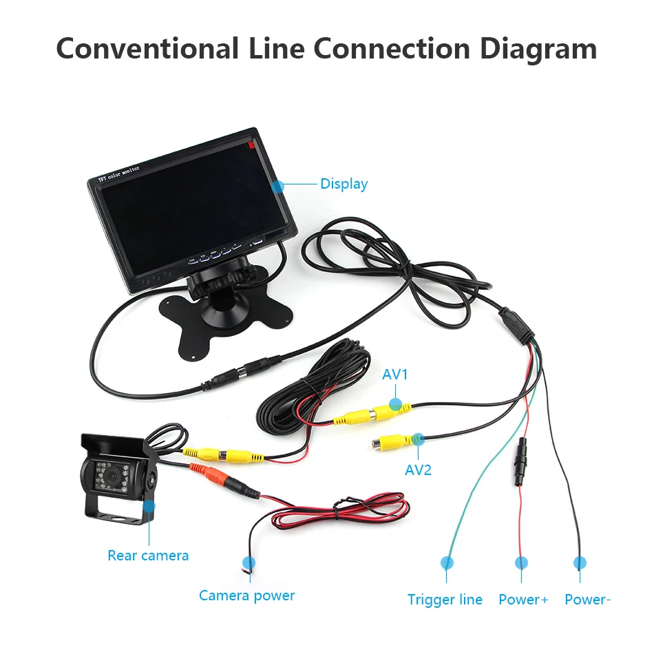 JMCQ " TFT lcd беспроводной автомобильный монитор HD дисплей Проводная камера заднего вида парковочная система для автомобиля заднего вида Мониторы для грузовика рабочий автомобиль