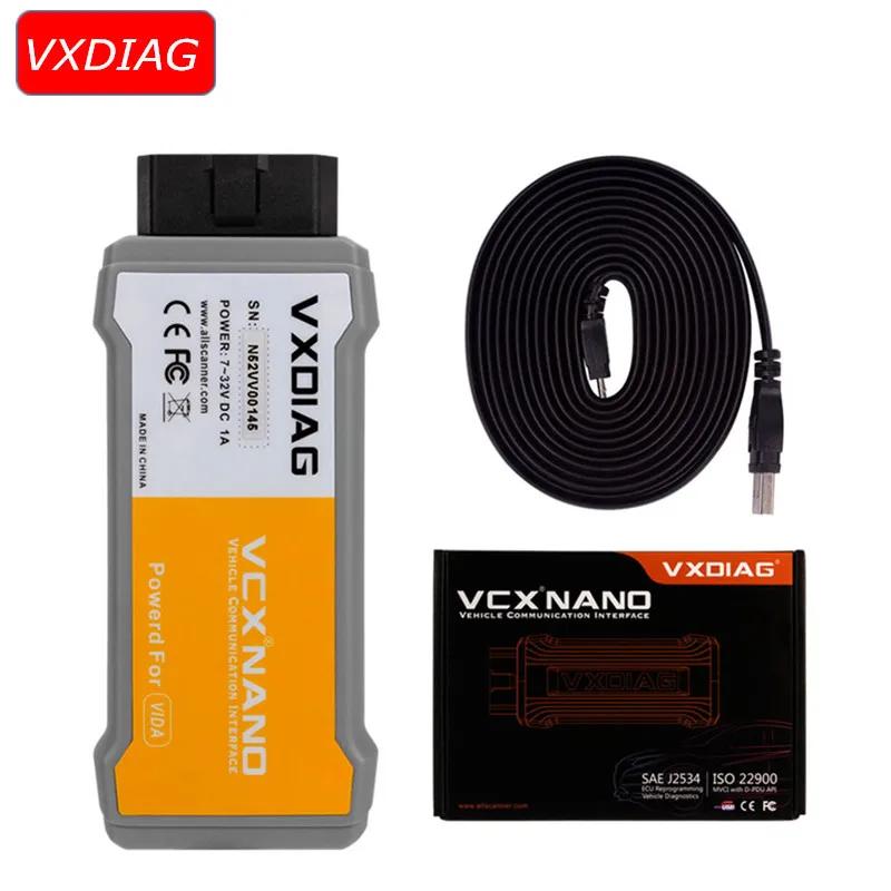 Оригинальный VXDIAG VCX NANO для Volvo автомобильный диагностический инструмент с