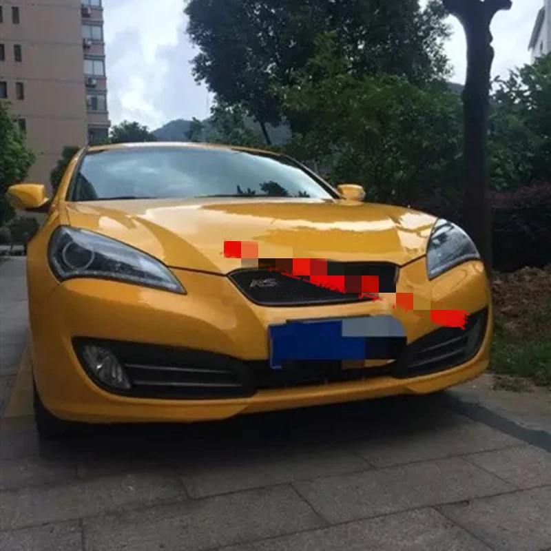 Используется для Hyundai ROHENS COUPE Racing Grills 2009 2010 год углеродного волокна/FRP Refitt Передняя Центральная гоночная решетка крышка без логотипа автомобиля