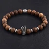 Amader Hot Men cuentas de madera Natural pulseras cruzadas ónix meditación oración cuenta pulsera mujer madera Yoga joyería Homme ► Foto 2/6