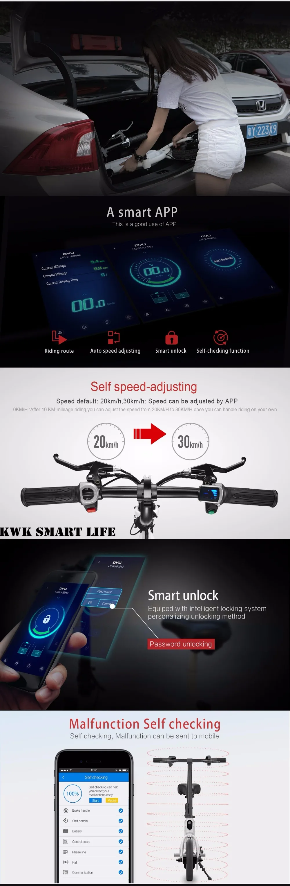 Clearance 2017 DYU D1 Electric Foldable Bike Standard Type 4 Clearance 2017 DYU D1 Electric Foldable Bike Standard Type 4