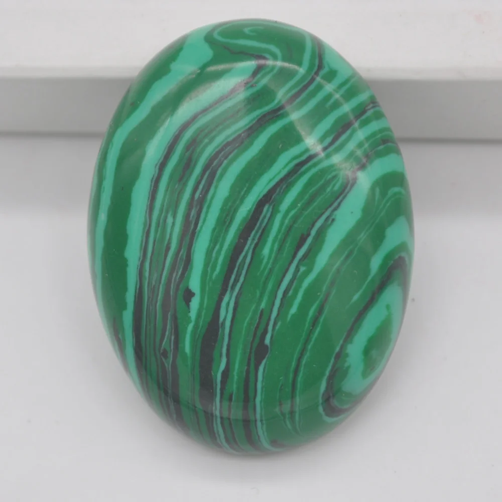 

40x30MM Green Malachite Stone Oval Cabochon CAB GEM Jewelry For Gift Making 1PCS H101