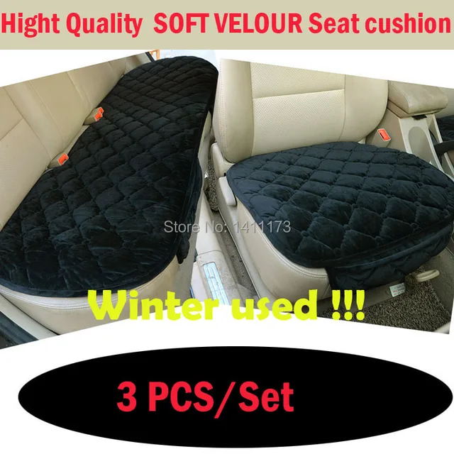 Winter Warm Car Seat Cushion Sets Decorative Covers Supports For 5 Seats Universal Size Honda Fit 3 PCS Set
