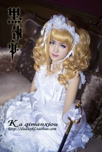 Negro Mayordomo Elizabeth Cosplay Disfraces Vestido Lolita Del Anime de Japón incluye calcetines