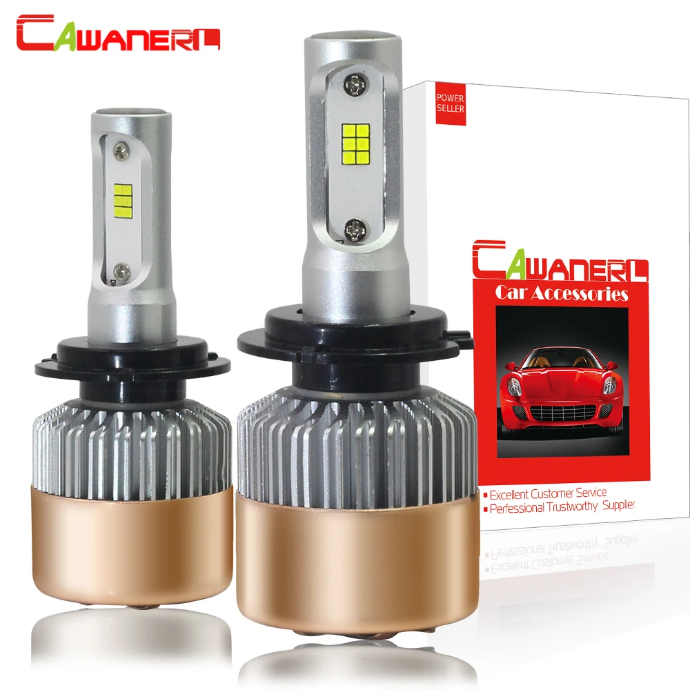 Cawanerl 72 W фары для 8000LM/набор Автомобильные светодиодные H1 H3 H7 H4 Hi/короче спереди и