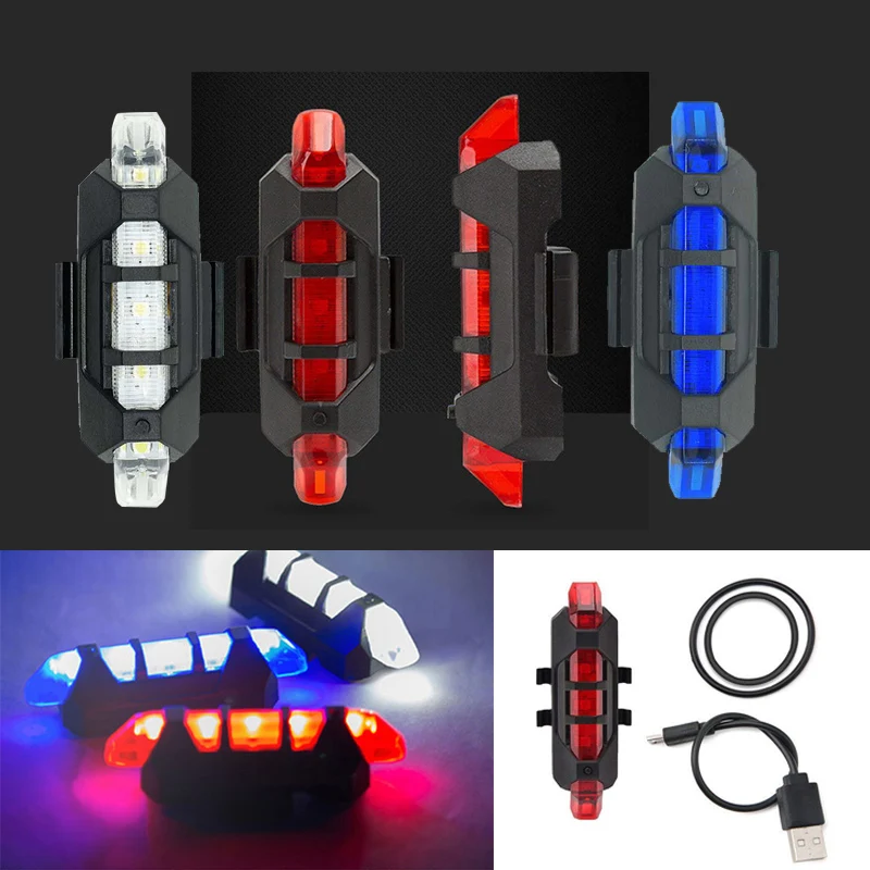 Sale WasaFire New Bicycle Rear Light Fietsverlichting Red Blue Bike Tail Light Luz Bicicleta Farol Bike Led Lanterna Cycling Light 5