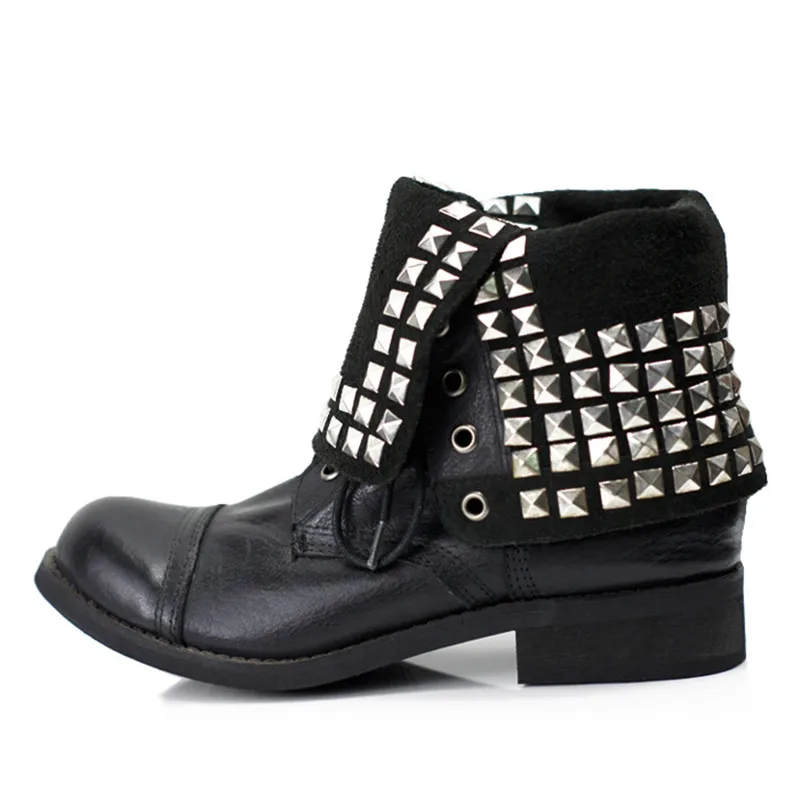 Motocicleta Retro Viejo Del Martin Estilo Black Con belge El Hacer Remache Perfetto Real Tamaño Prova Botas Grande Vaca Cuero La Británico De qwBvnTFP