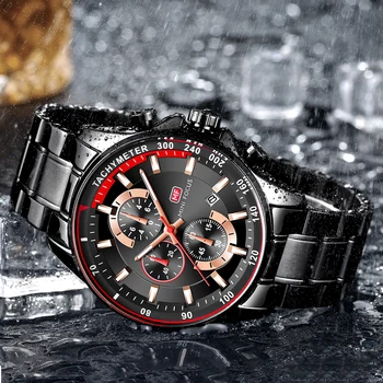 

2019 Best Military Watch Men Quartz Watches Top Brand Luxury Metal Strap Multifunction Calendar Fashion Male Blue Sports Watches