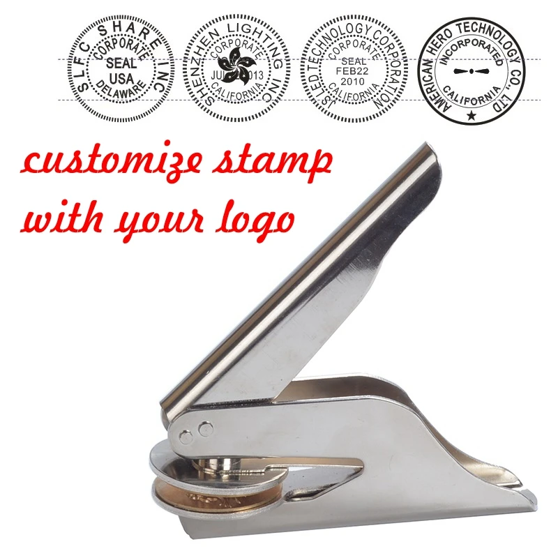 Hot customize Embossing stamp with your logo,Personalized Embossing