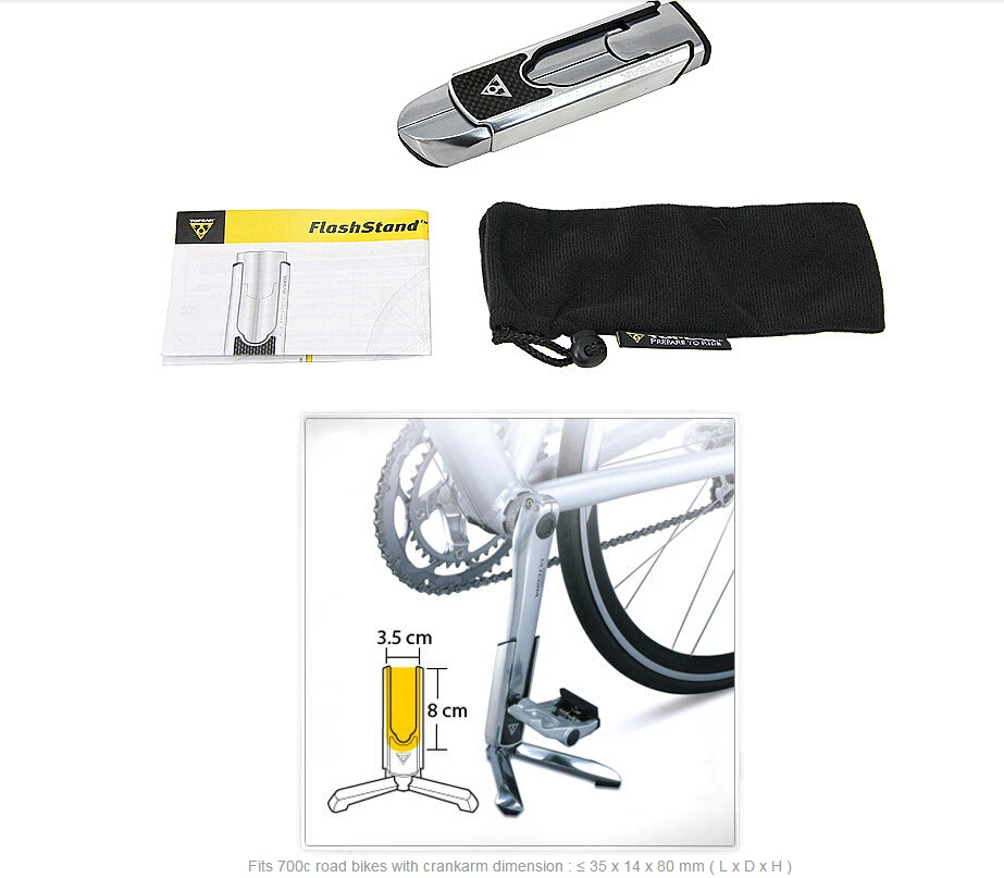 Topeak FlashStand тонкий TW011 складной без повреждений алюминиевый дорожный велосипед велосипедный Стенд Ремонт и дисплей легкий карманный размер