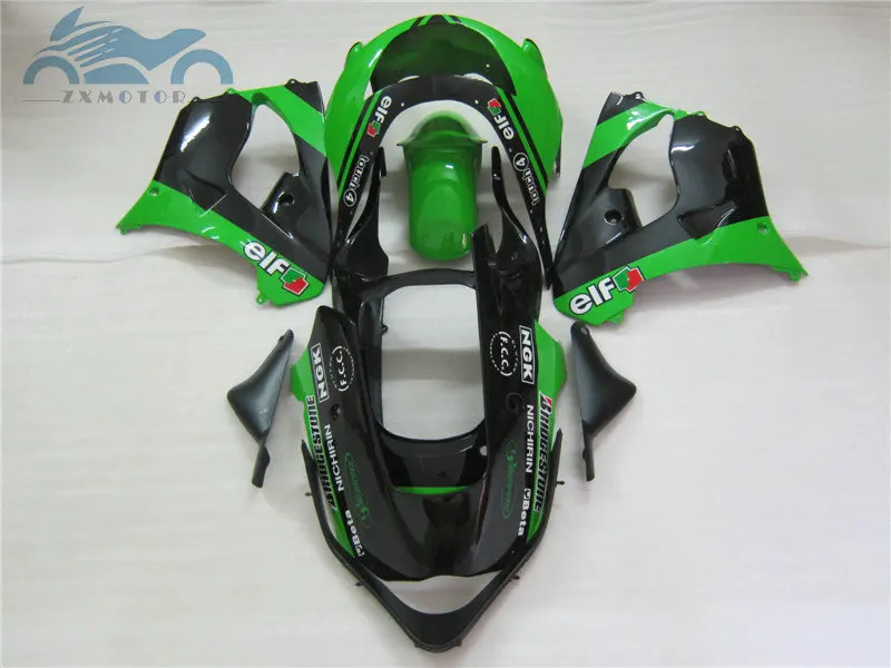 

Free Customized fairings kits for Kawasaki Ninja ZX9R 1998 1999 motorcycle fairing kit ZX 9R 98 99 green black road racing parts