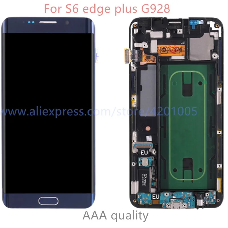 ЖК дисплей с дигитайзером сенсорного экрана для Samsung Galaxy S6 EDGE Plus G928 G928F совместим