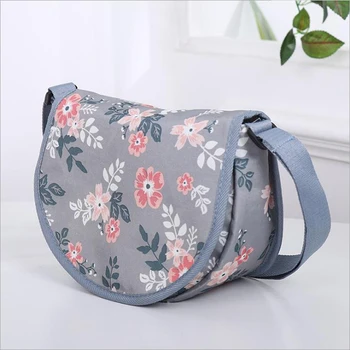 

SHUSHIRUO Women Short Single Shoulder Bag Flower Printing Makeup Canvas Female Flamingo Bag Travel Shopping Clutch Bolsa Feminin