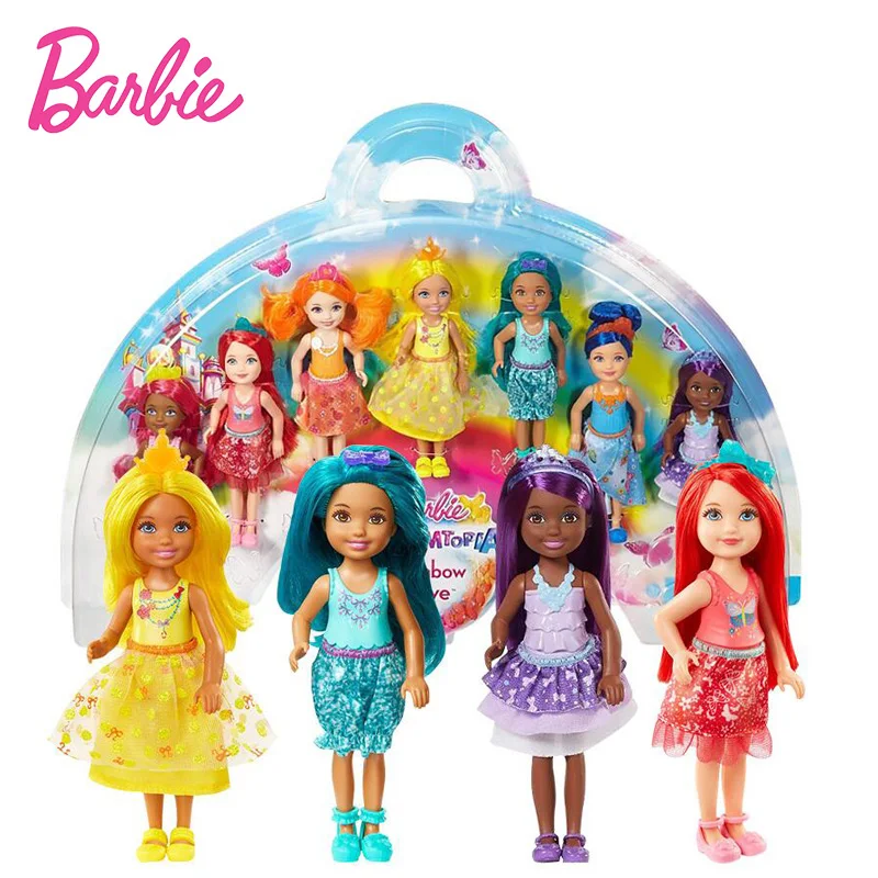 

Original Barbie Doll Toy Barbie Dreamtopia Rainbow Cove 7 Doll Gift Set Barbie Collection Model Figure Toys Gift for Girls Bonec