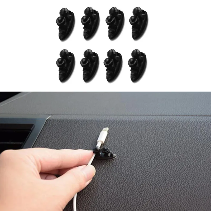 8pcs Universal Multifunction Wire Clip Car Charger Clip