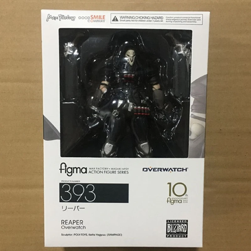 Фигурка игры 17 см figma 393 OW REAPER подвижная Аниме ПВХ Фигурки игрушки аниме для детей