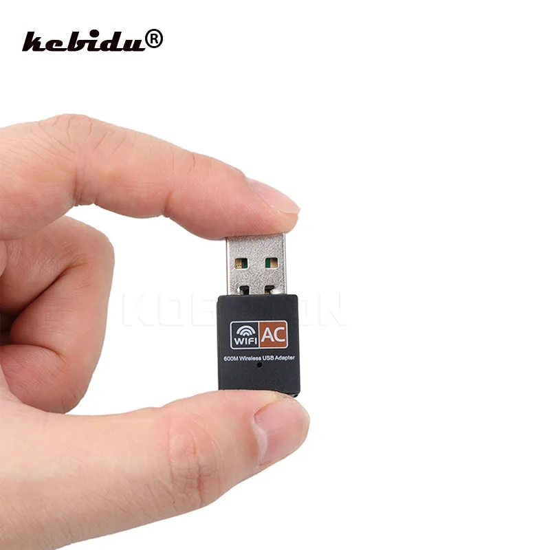 Kebidu 600 Мбит/с USB WiFi адаптер 2 4 ГГц + 5 антенна двухдиапазонный 802.11b/n/g/ac мини